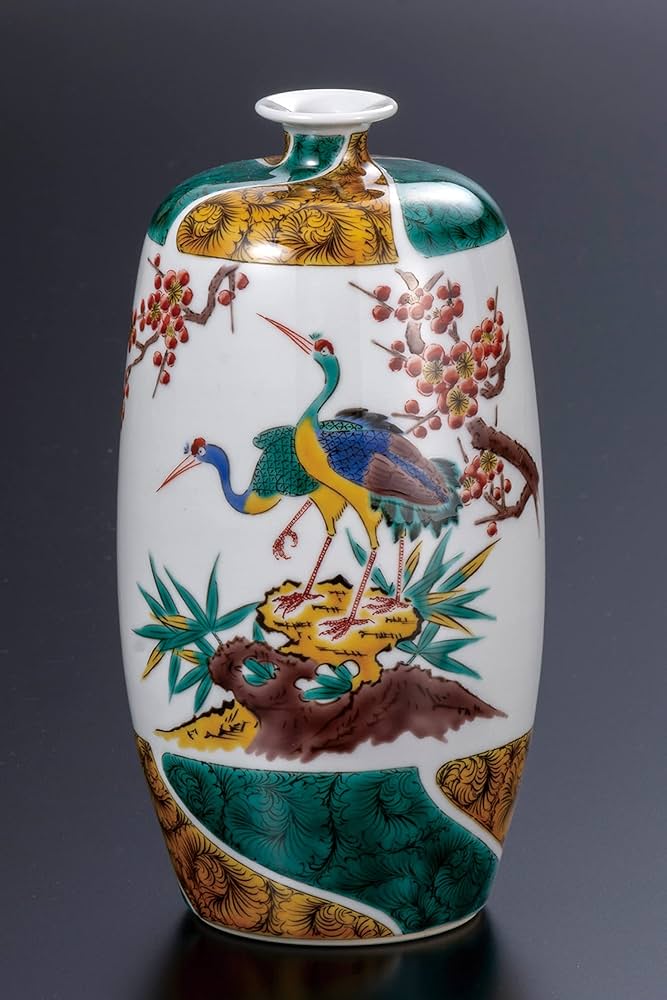 九谷焼Kutani Ware Ceramic Figurine Amazon.co.jp: Artist Shigeto Nakamura Kutani Ware No. 7 Vase